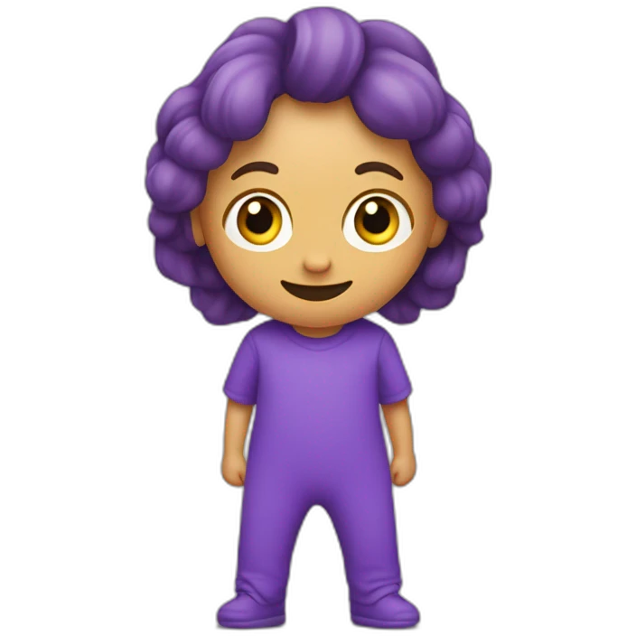 Le caca violet avec d’as jambes emoji