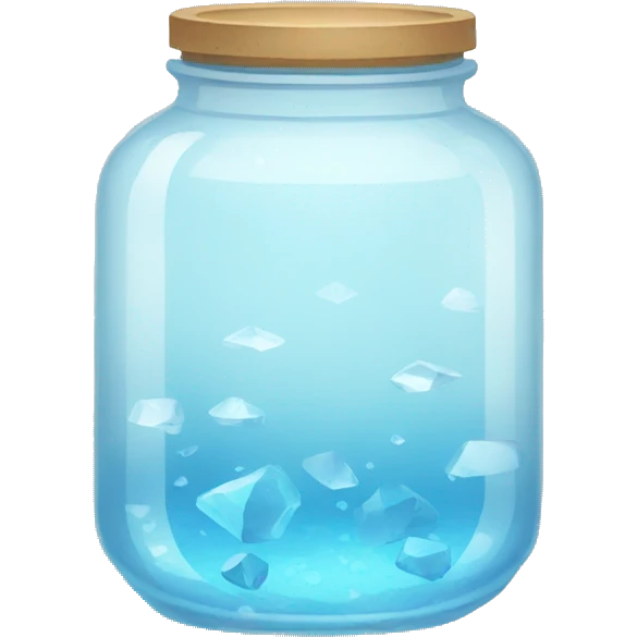 crystal jar filled with water emoji