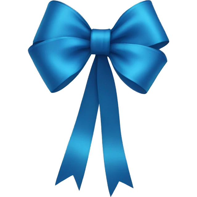 Blue bow emoji