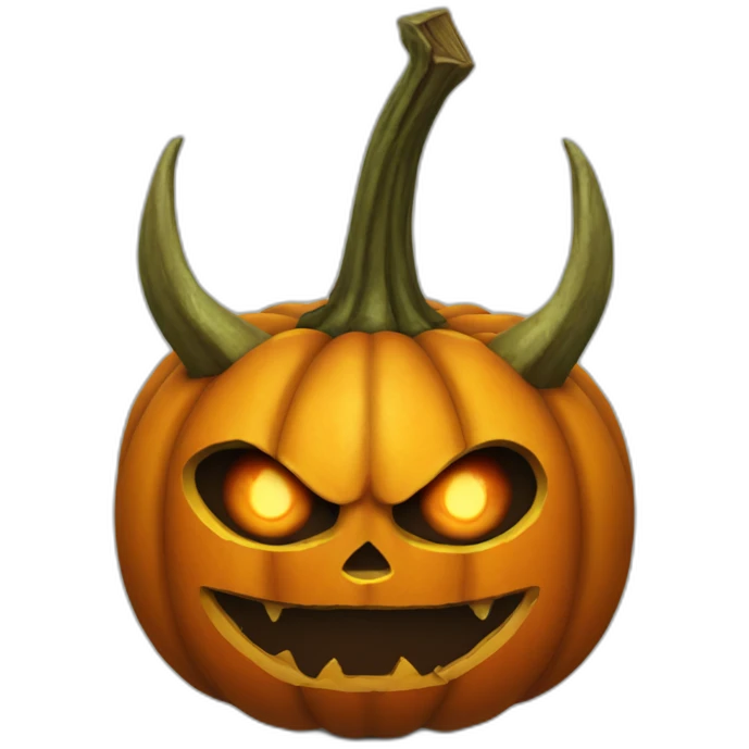 Pumpkin head demon eyes emoji