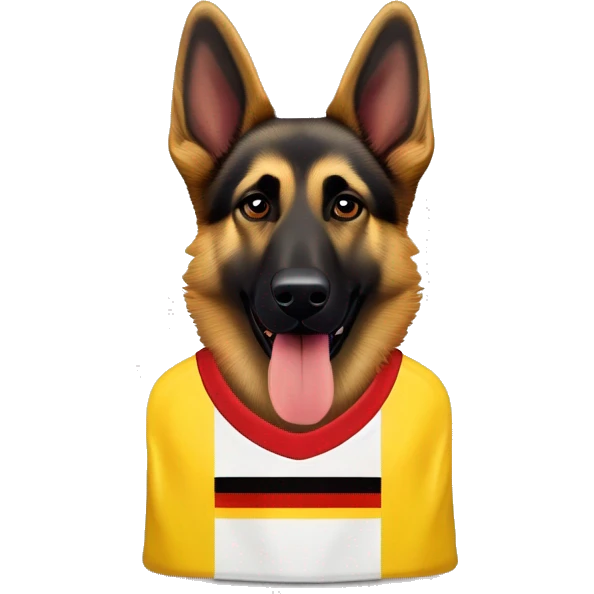 German Sheppard dog with Colombian jersey  emoji