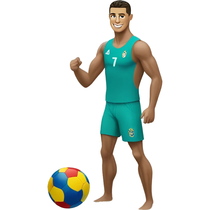 cristiano Ronaldo on beach emoji