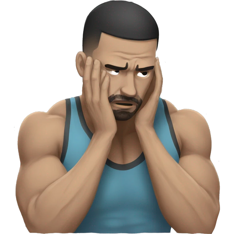 mma fighter holding his head in pain emoji