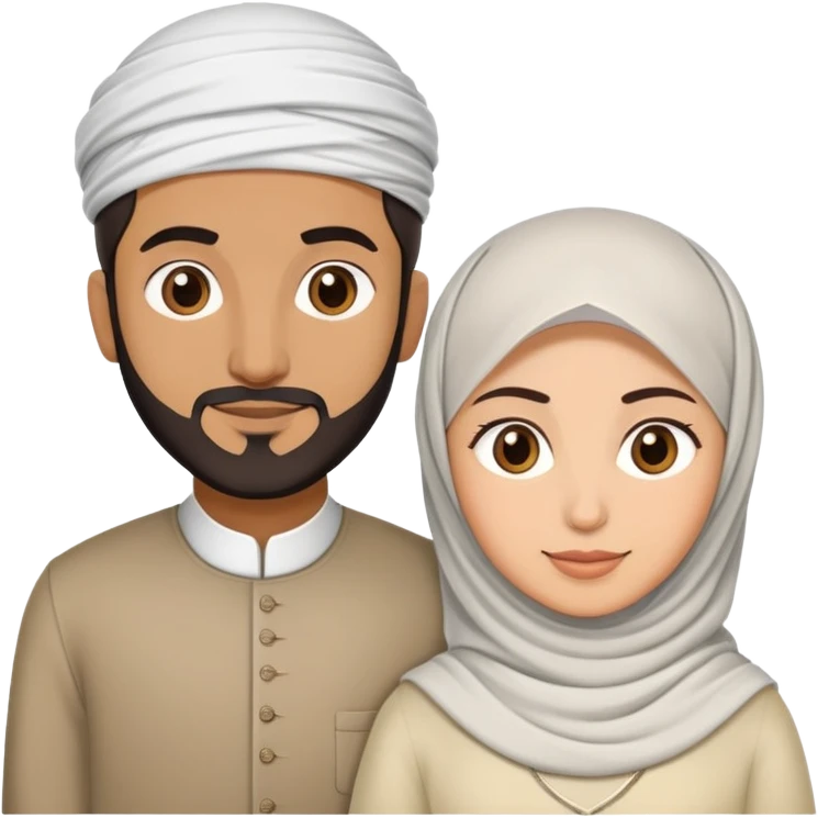 Muslim with wife emoji