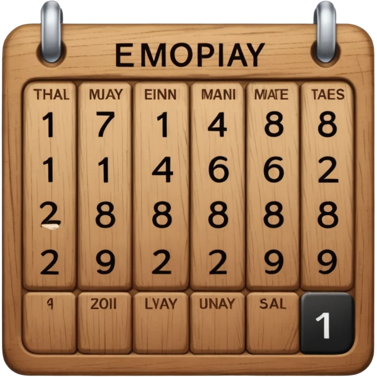 calendar wood emoji