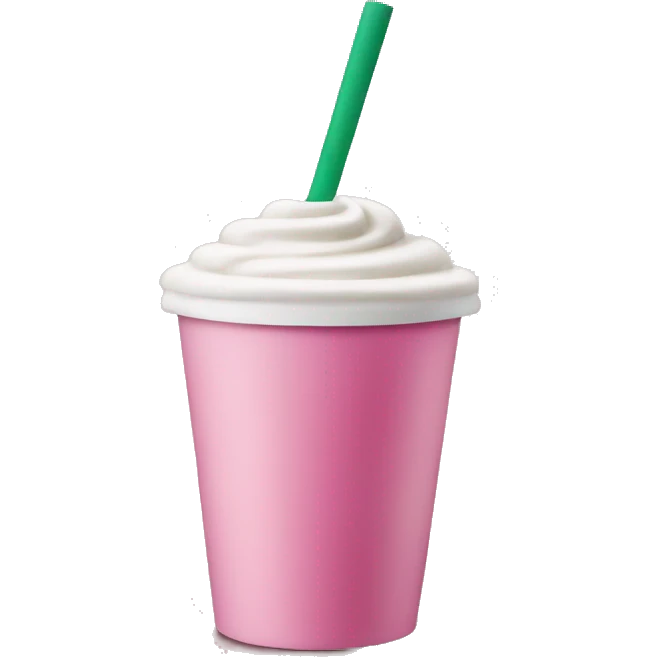 starbucks cup pink drink with cold foam emoji