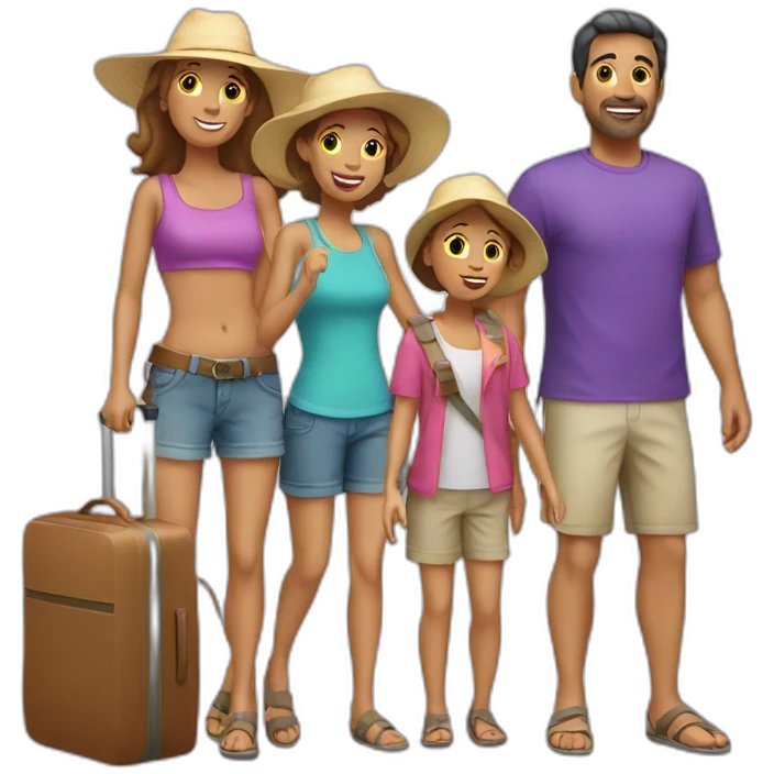 family vacation purple icon emoji