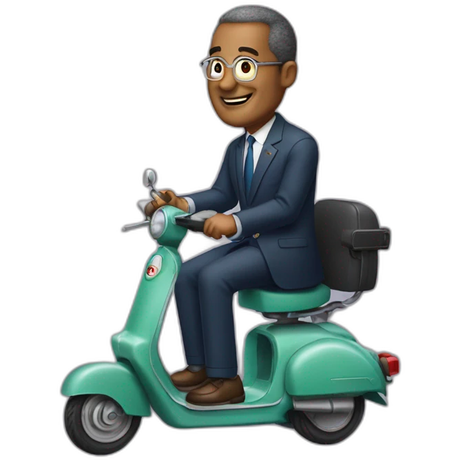 Le président Azali avec un scooter  emoji