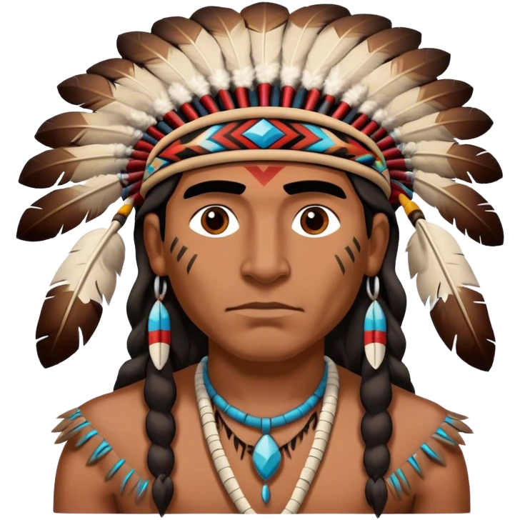 Native Americans  man realistic emoji