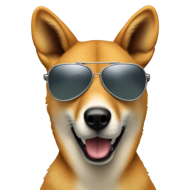 dingo with aviators emoji