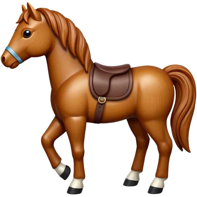 wood carved mini horse emoji