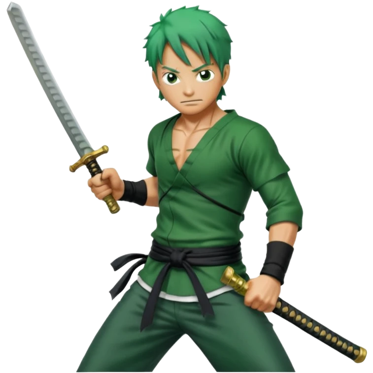 Has a zoro de one piece  emoji