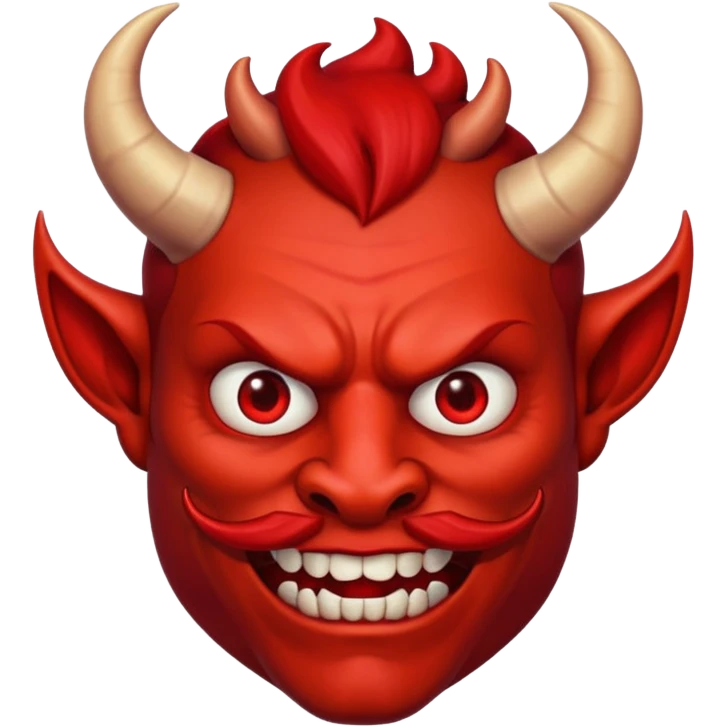 devil with moustache emoji