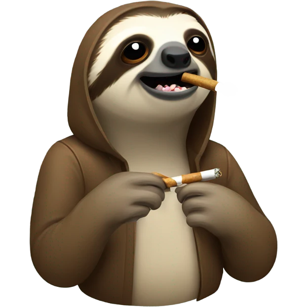 Sloth smoking  emoji