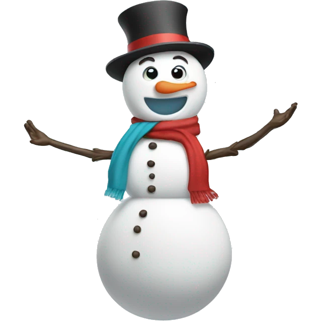 Dancing snowman emoji