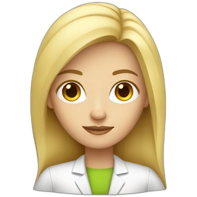 Blonde Female data scientist emoji