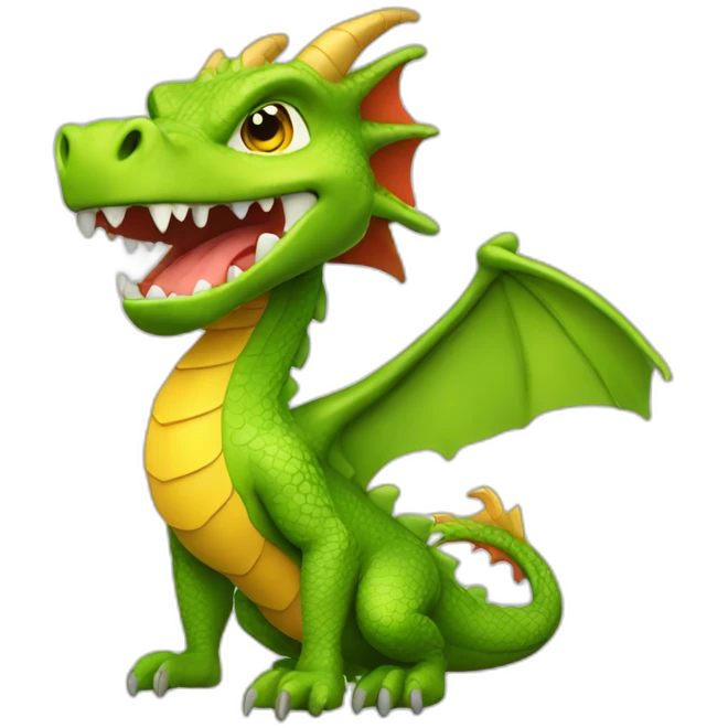 Dragon feu grand imposant emoji