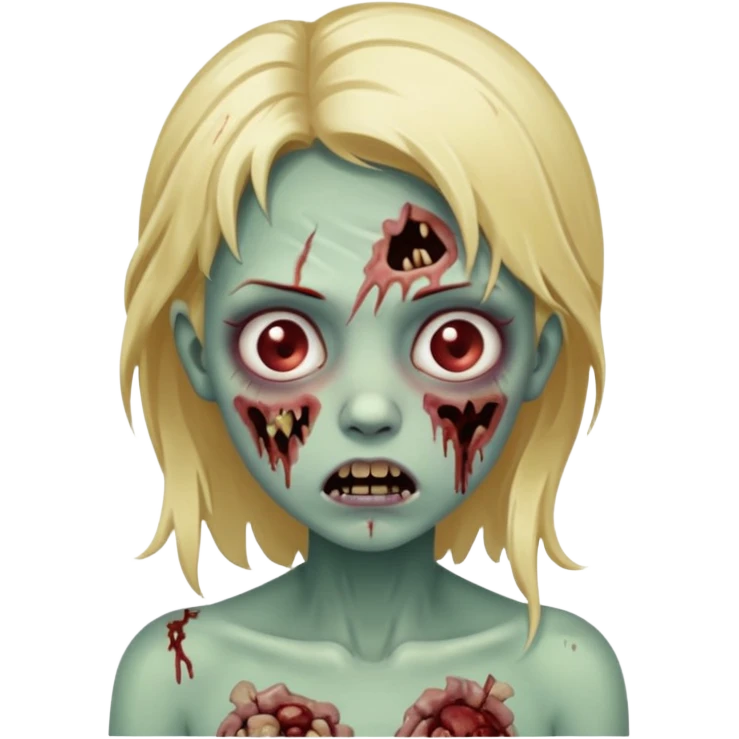 cute cruel blonde 🤗 zombie woman emoji