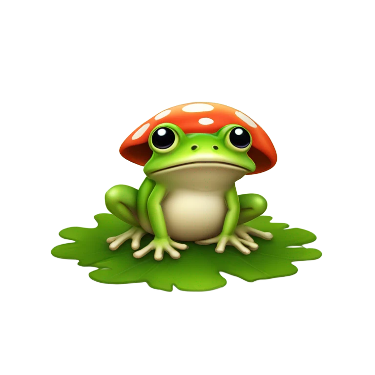 Mushroom frog emoji