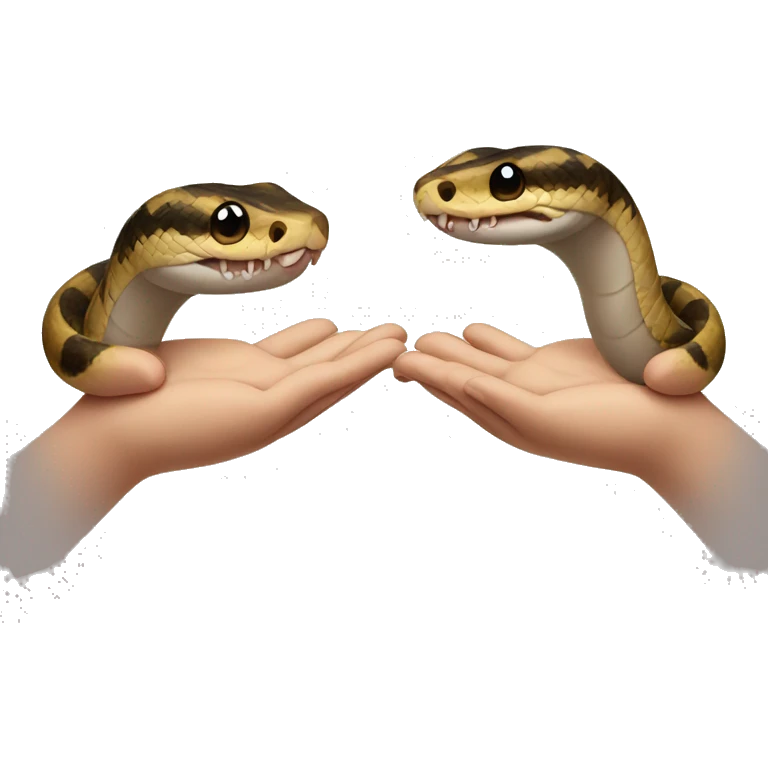 Snake and mouse Holding hands  emoji