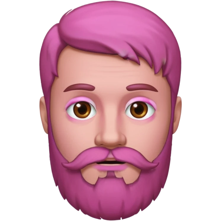 pink bearded man emoji