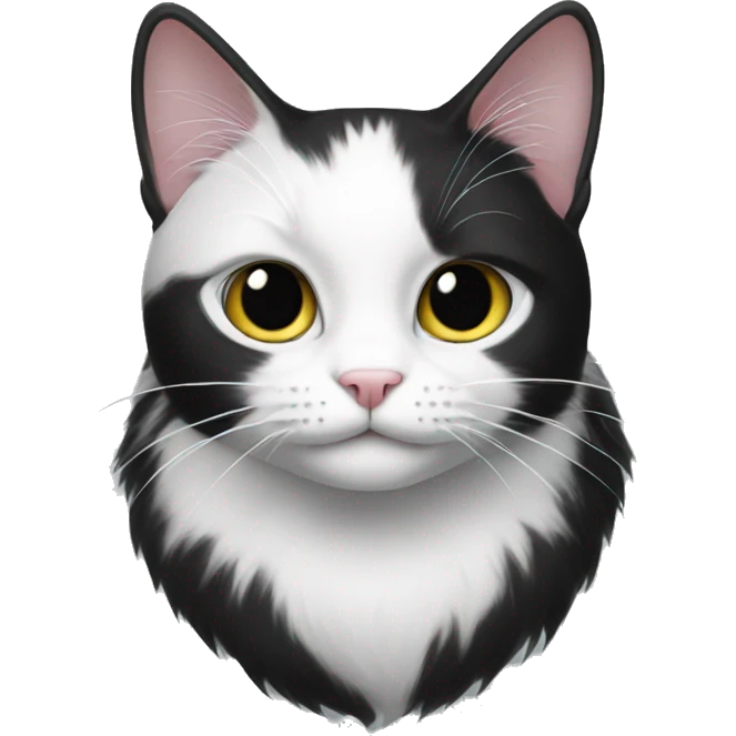 Black and white cat emoji