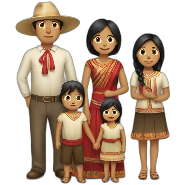 A family of peru emoji