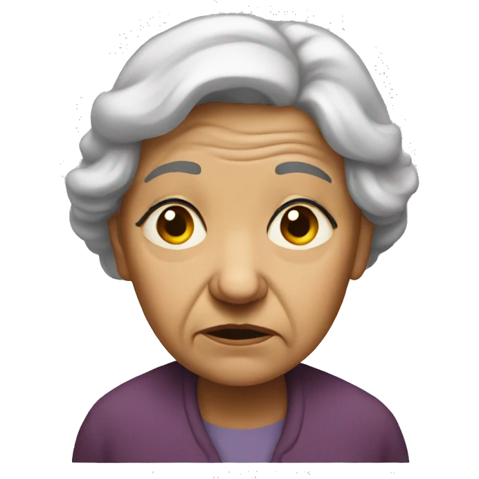 old woman sad standing  emoji