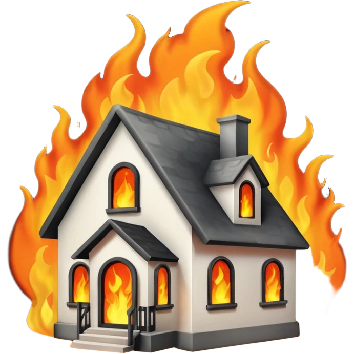 House on fire  emoji