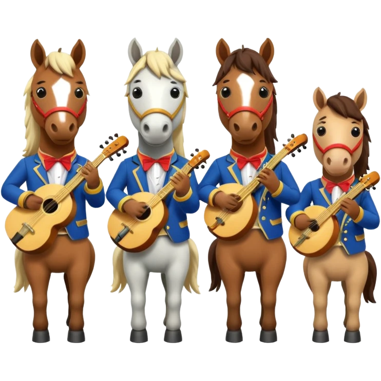 horse as Musicians emoji