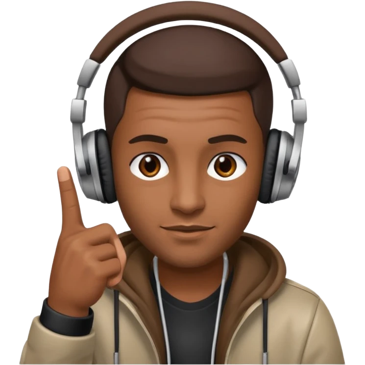 DJ with middle finger up emoji