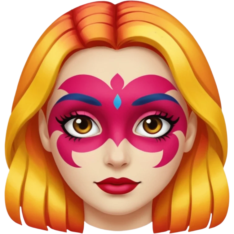 face painted woman  emoji
