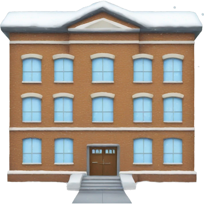 School in winter emoji