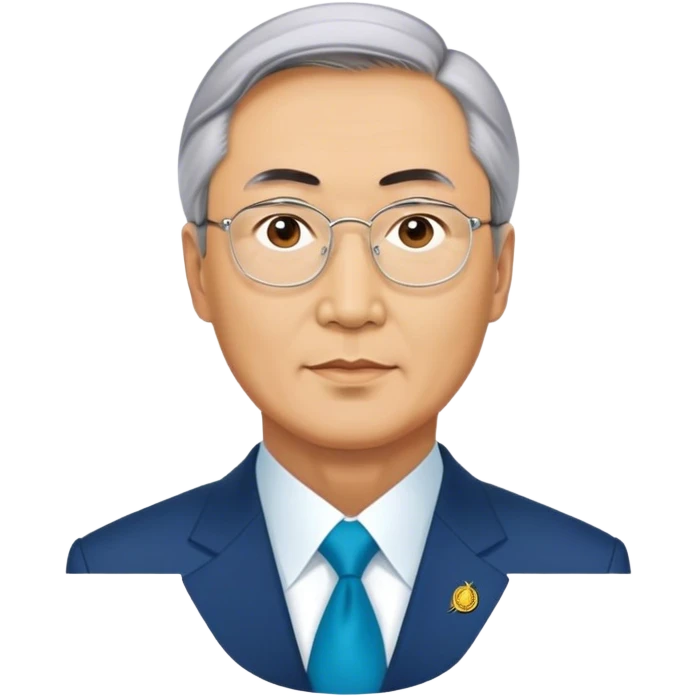 President Tokayev in full growth emoji