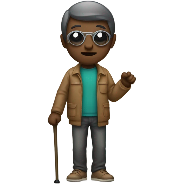 Blind man with cane  emoji