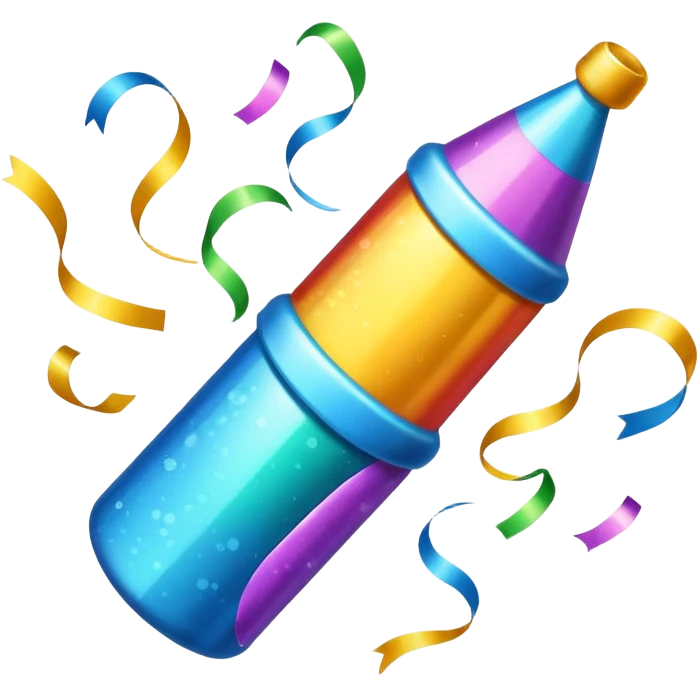 party popper, sparkling emoji