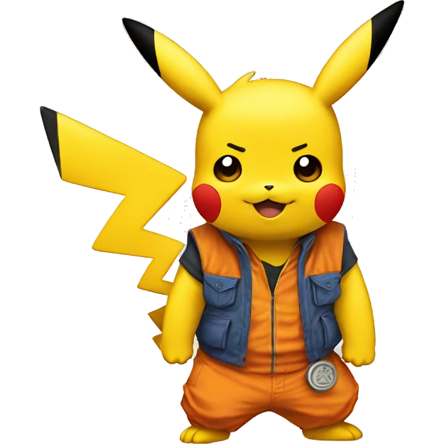 Pikachu with goku emoji
