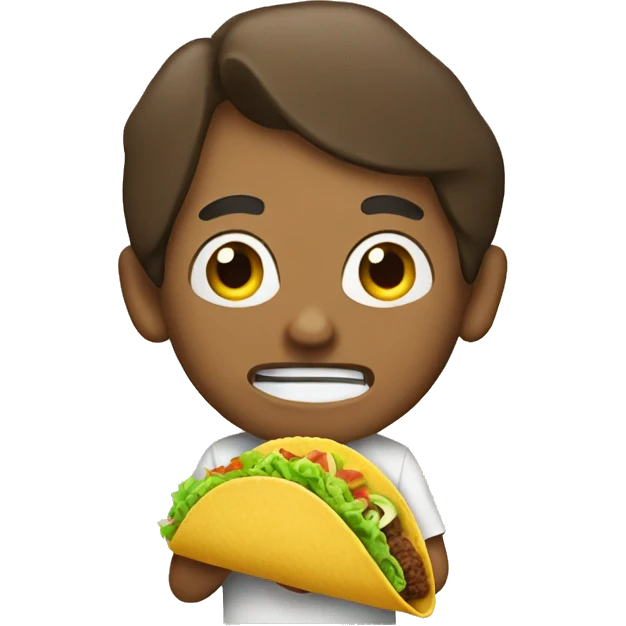 Mexican eating tacos emoji