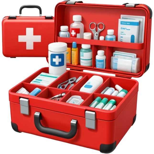 First Aid toolbox for hiking emoji