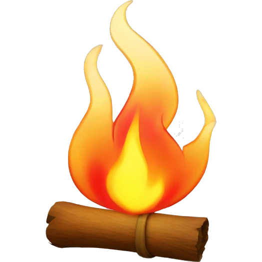 Fire with flower emoji