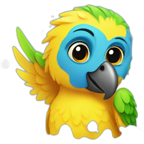Small parrot taking a bath emoji