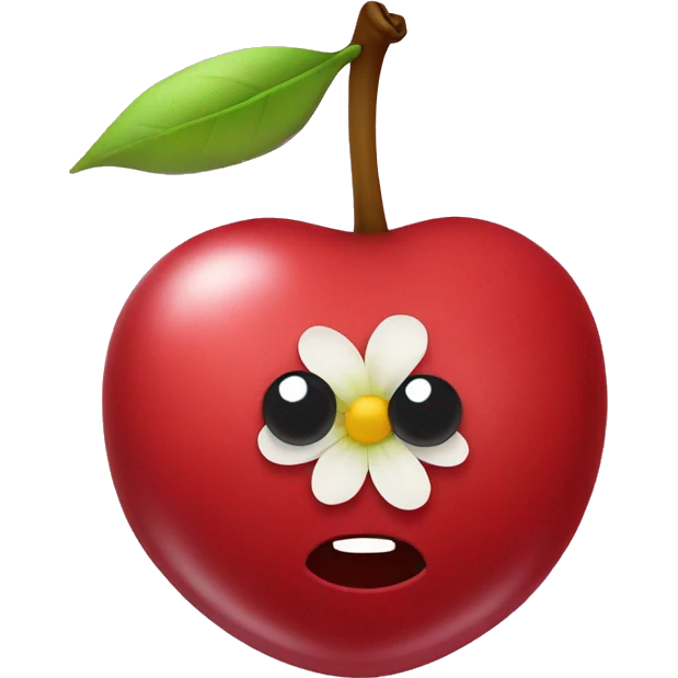 Cherry with flower bow  emoji