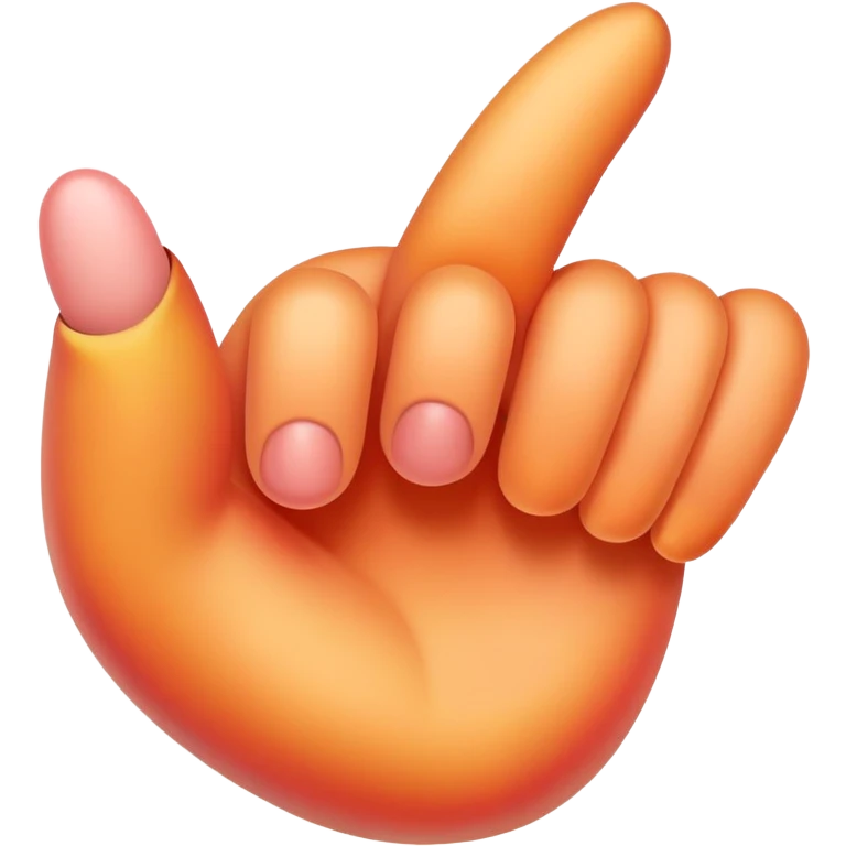 Middle finger in peach emoji