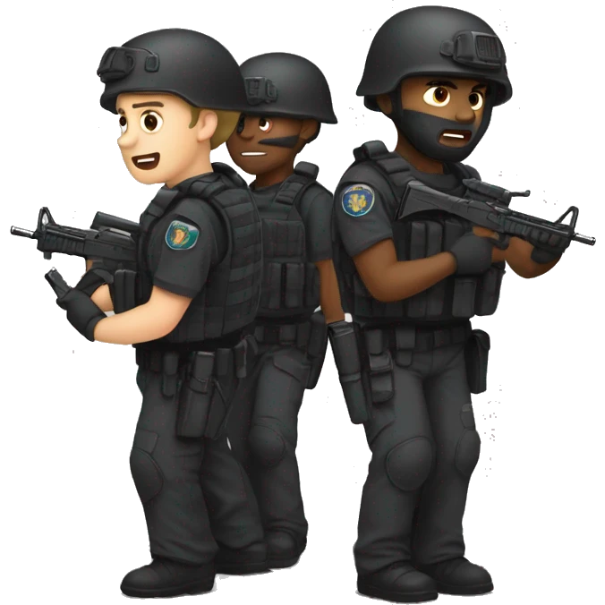 swat deffending us and sacrificing their life emoji