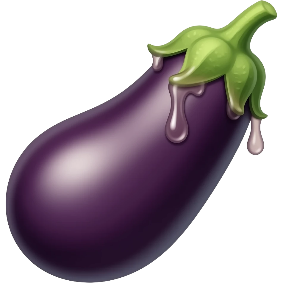 Egg plant drip out top emoji