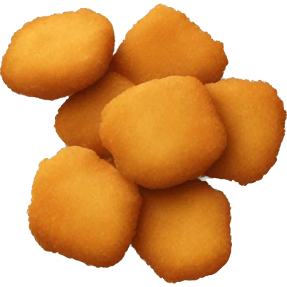 Chicken nuggets on a white plate  emoji