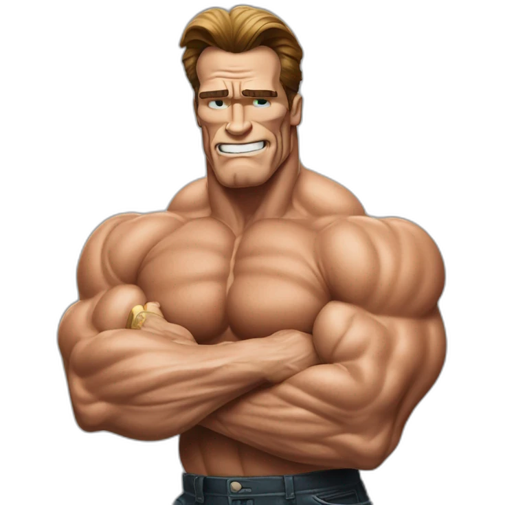 Arnold Schwarzenegger flexing emoji