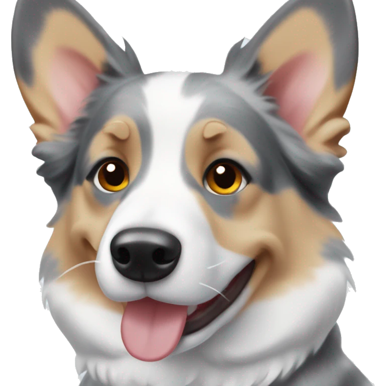 Blue Merle welsh corgi emoji