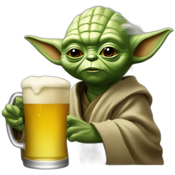 Yoda drink beer emoji