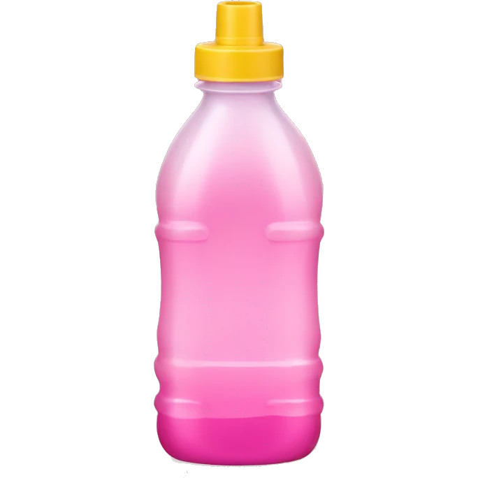 plastic bottle with crystaline pink liquid emoji